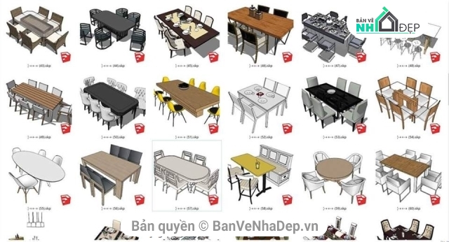 ghế và bàn,bàn ghế 3D,mẫu bàn ghế,SU bàn ghế,sketchup bàn ghế,Tổng hợp mẫu bàn ghế su
