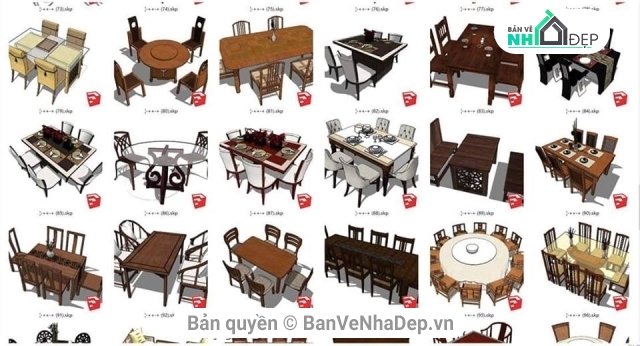 ghế và bàn,bàn ghế 3D,mẫu bàn ghế,SU bàn ghế,sketchup bàn ghế,Tổng hợp mẫu bàn ghế su