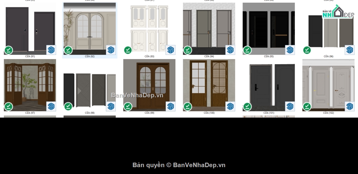 cửa đi,model cửa sketchup,thư viện cửa gỗ từ cổ điển đến hiện đại,thư viện cửa gỗ đầy đủ