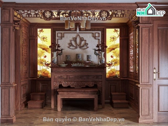 sketchup nội thất phòng thờ,model su phòng thờ,3d sketchup phòng thờ,tổng hợp 3d phòng thờ