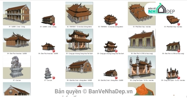 bản vẽ chùa vẽ Sketchup,bản vẽ chùa 3Dmax,bản vẽ đình chùa,bản vẽ nhà thờ đình chùa,bản vẽ đền thờ,Su đình chùa đền nhà thờ