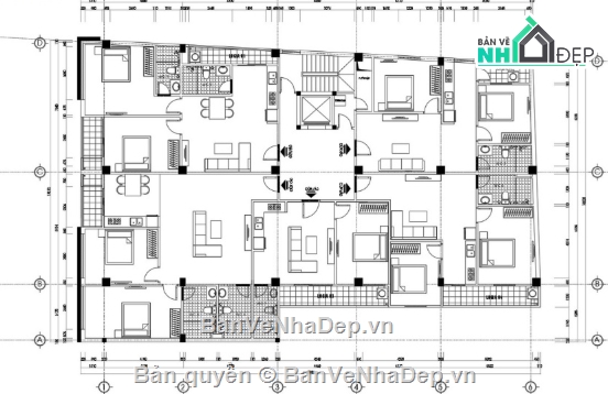 Chung cư mini,file cad chung cư,chung cư file cad,cad chung cư