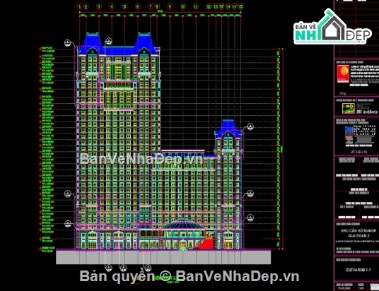 chung cư The Manor,chung cư cad,file cad chung cư