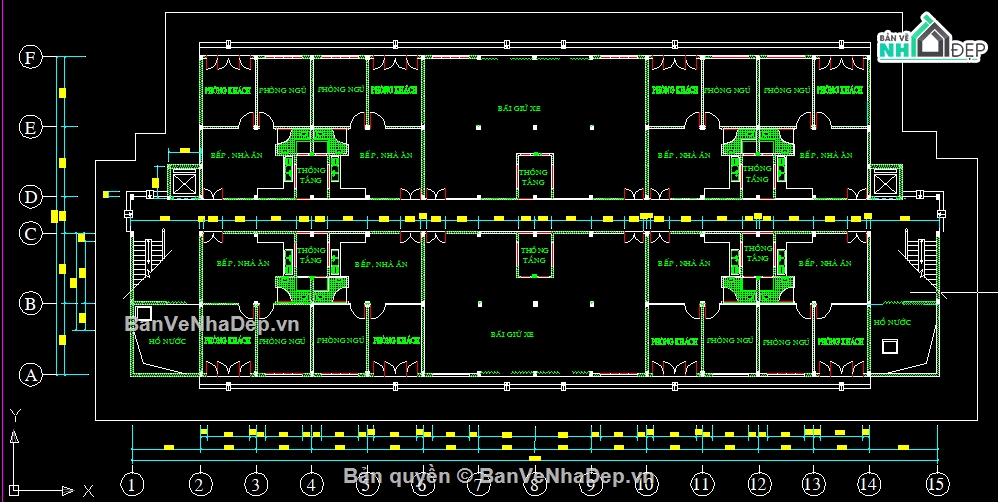 chung cư 9 tầng,cad chung cư 9 tầng,file cad chung cư 9 tầng