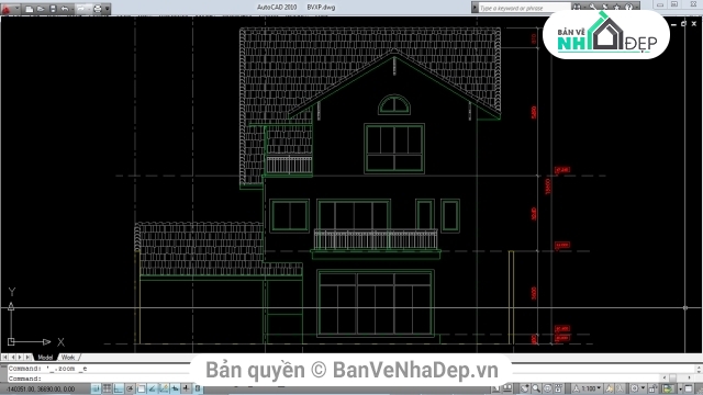 File cad nhà phố,File cad biệt thự,file cad nhà ở