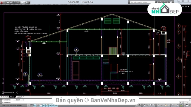 File cad nhà phố,File cad biệt thự,file cad nhà ở