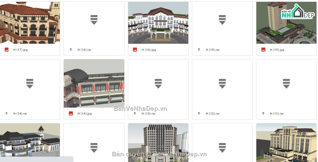 Sketchup Resort,Sketchup khách sạn,Sketchup Khách sạn và Resort,File sketchup Khách sạn và Resort,Tổng hợp sketchup Khách sạn và Resort