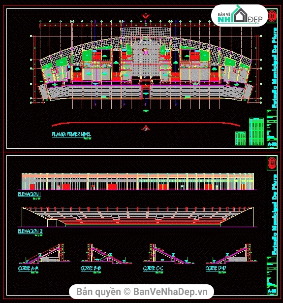 sân vận động,bản vẽ khu thể thao,mẫu sân vận động đẹp,Bản vẽ sân vận động,sân thể thao