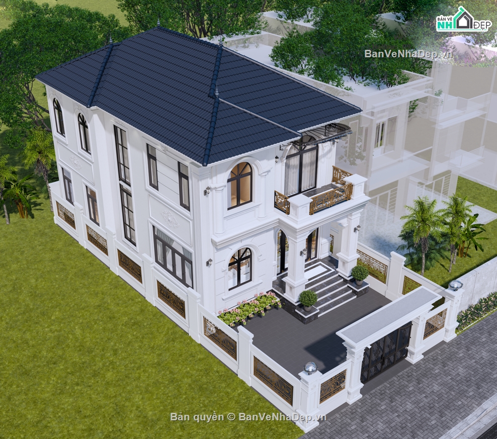 biệt thự 2 tầng,2 tầng,bản vẽ 2 tầng,bản vẽ biệt thự,bản vẽ  biệt thự,bản vẽ