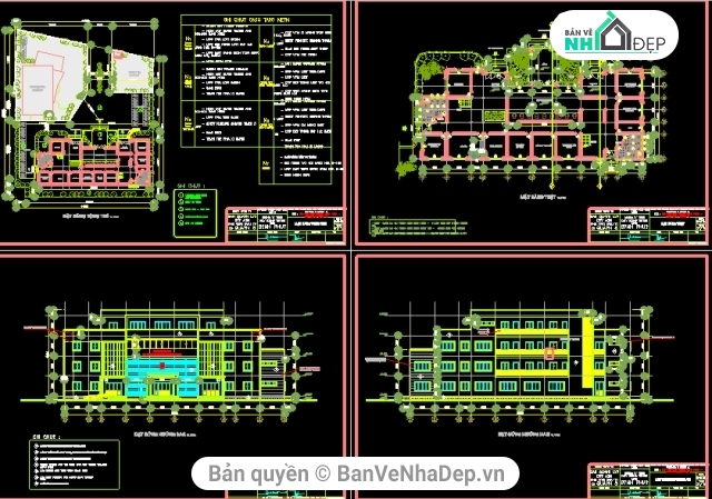 7 bản vẽ Full KT, KC, ĐN ủy ban nhân dân chất lượng