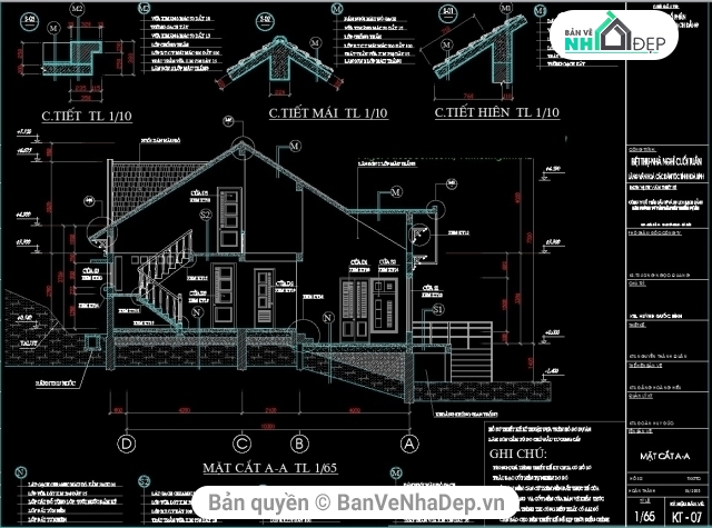 mẫu biệt thự,Biệt thự 1.5 tầng 9.7x11.5m,biệt thự phố núi,bản vẽ biệt thự 1.5 tầng,thiết kế biệt thự 1.5 tầng