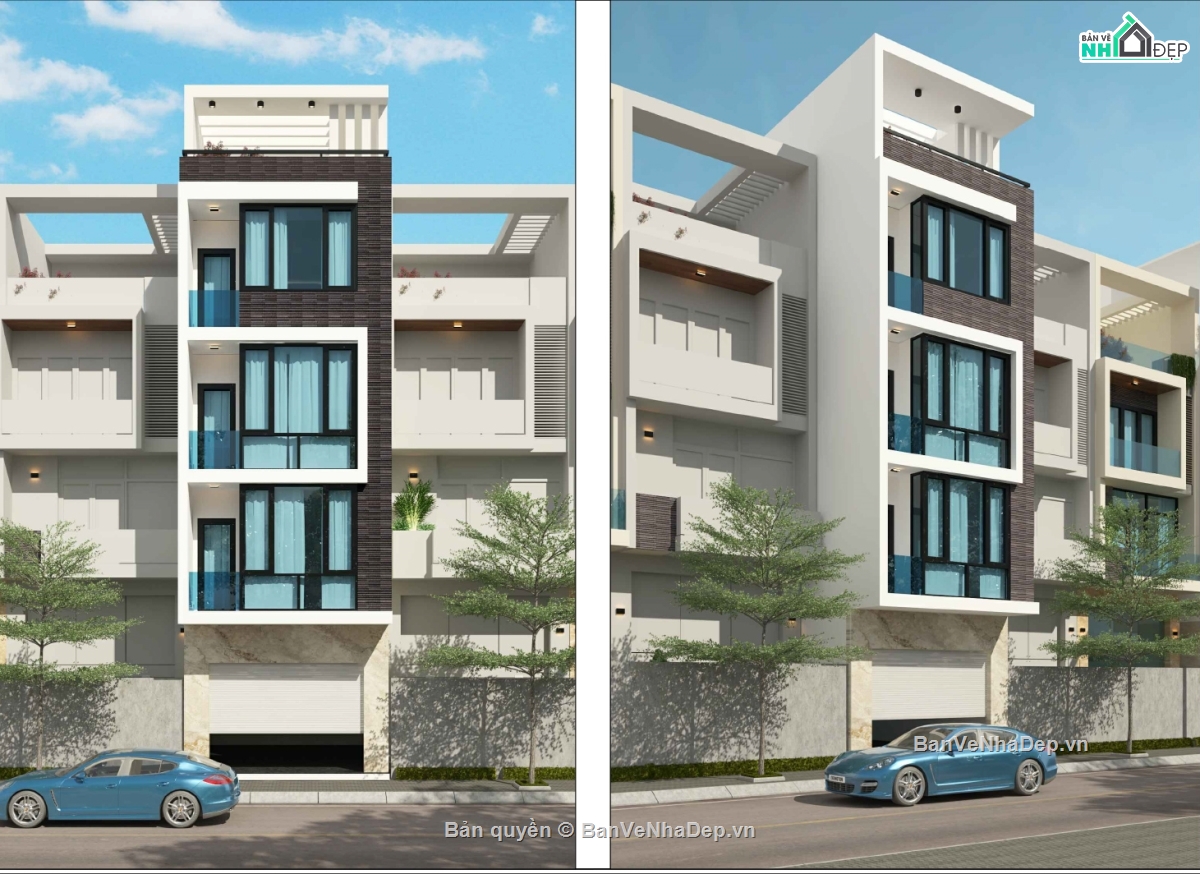 nhà phố 4 tầng,bản vẽ nhà phố 4 tầng,cad nhà phố 4 tầng,mặt bằng 5x18m,kết cấu nhà 4 tầng