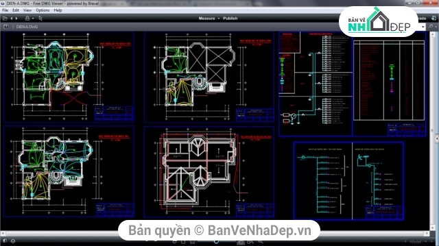 Biệt thự 3 tầng,Biệt thự 13.3x14.4m,thiết kế biệt thự,trọn bộ bản vẽ biệt thự 3 tầng