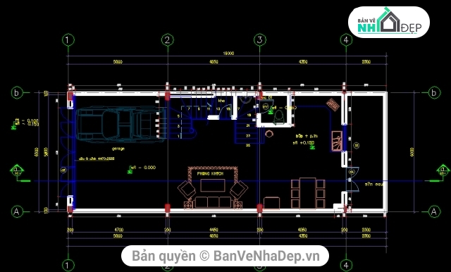 Nhà phố 6x16m,bản vẽ nhà phố 3 tầng,Nhà 3 tầng KT 6x16m,bản vẽ 3 tầng,thiết kế nhà phố 3 tầng