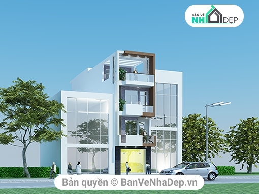 nhà phố 2 mặt tiền 4 tầng,Bản vẽ nhà 4 tầng,nhà 2 mặt tiền,nhà phố 4 tầng 4x20m,thi công nhà phố 4 tầng