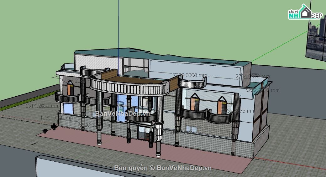 Trung tâm mua sắm 2 tầng,File su trung tâm mua sắm,model su trung tâm mua sắm,sketchup trung tâm mua sắm