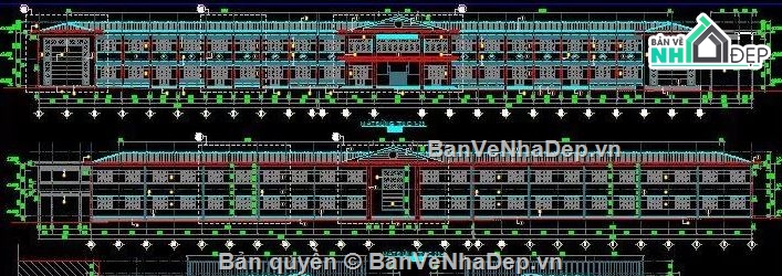 trường tiểu học 2 tầng,trường tiểu học 2 tầng file cad,cad trường tiểu học,trường tiểu học file cad