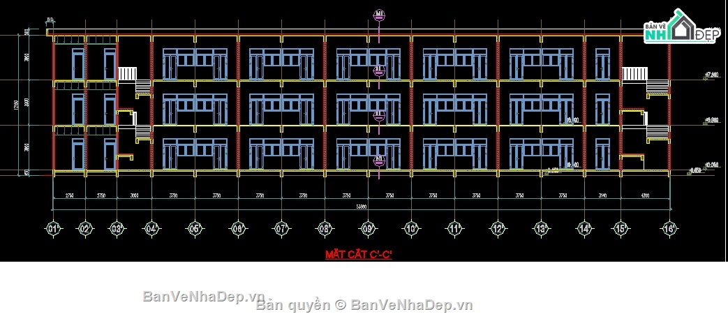 bản vẽ trường học,xây dựng dân dụng,sau thẩm định
