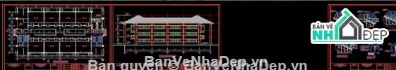 trường THPT,file cad trường THPT,cad trường học