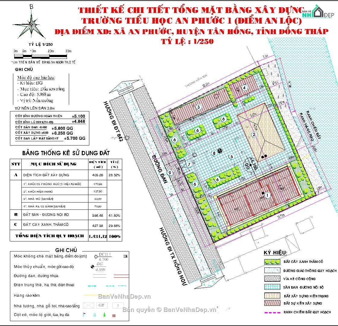 Bản vẽ trường tiểu học,Bản vẽ trường tiểu học An Phước,Bản vẽ trường tiểu học đẹp