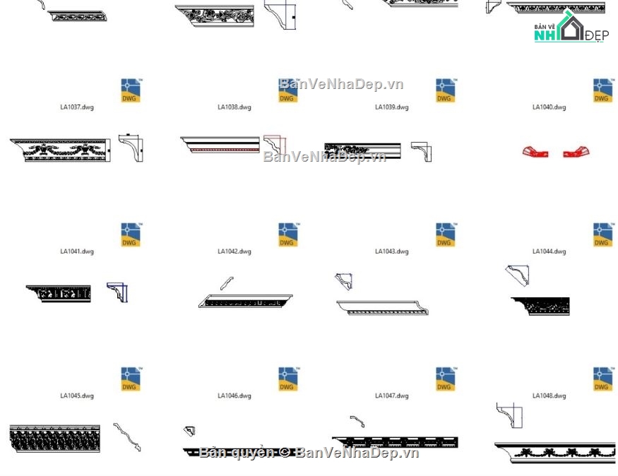 phào chỉ file cad,file cad tổng hợp phào chỉ,phào chỉ file autocad,file autocad phào chỉ