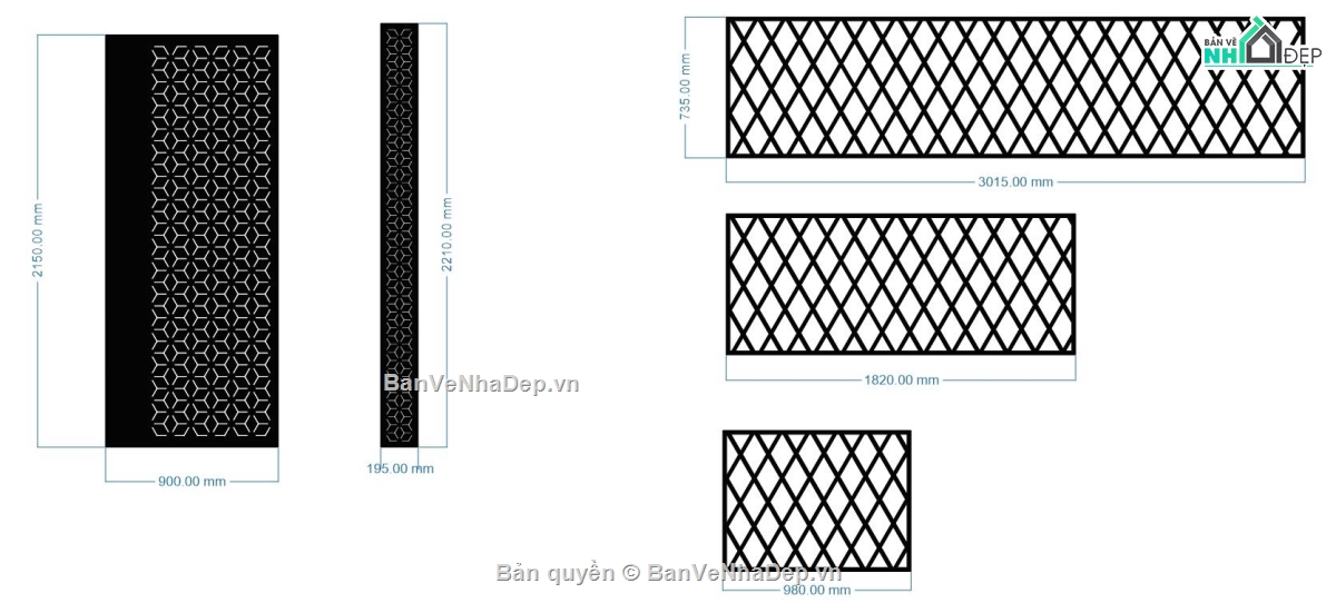 vách bông tuyết,hàng rào,file dxf vách bông tuyết