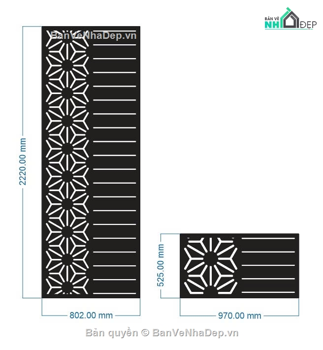 Vách cổng bông tuyết nan ngang,file dxf vách cổng cnc,vách cổng cnc file dxf