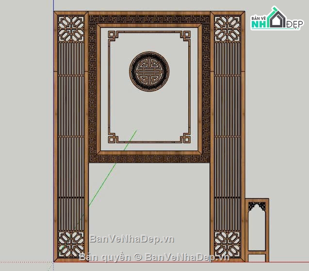 Phòng thờ file sketchup,file sketchup bàn thờ,file sketchup