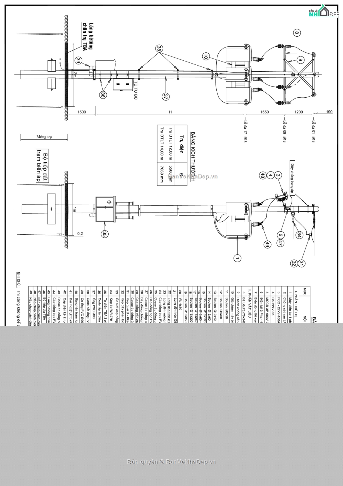 đường dây 22 KV,dây trung thế,trạm biến áp 3x25KVA,đường dây trung thế 22KV và trạm biến áp 3x25KVA,Xây dựng đường dây trung thế 22KV